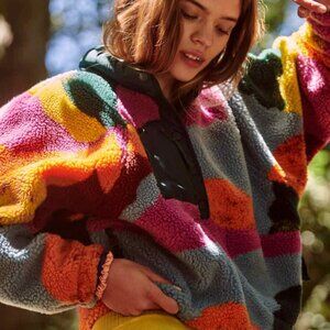 Free People “Rocky Ridge Pullover” (“Trailblazer Combo”) XS NWT FP Movement Comf